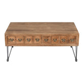 Angle Industrial Vintage Wood and Iron Coffee Table B15